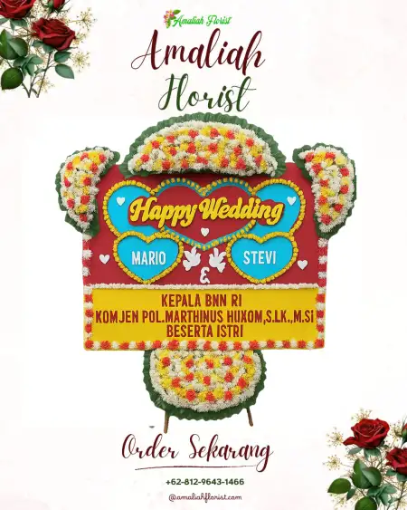 Papan Bunga Pernikahan Samban